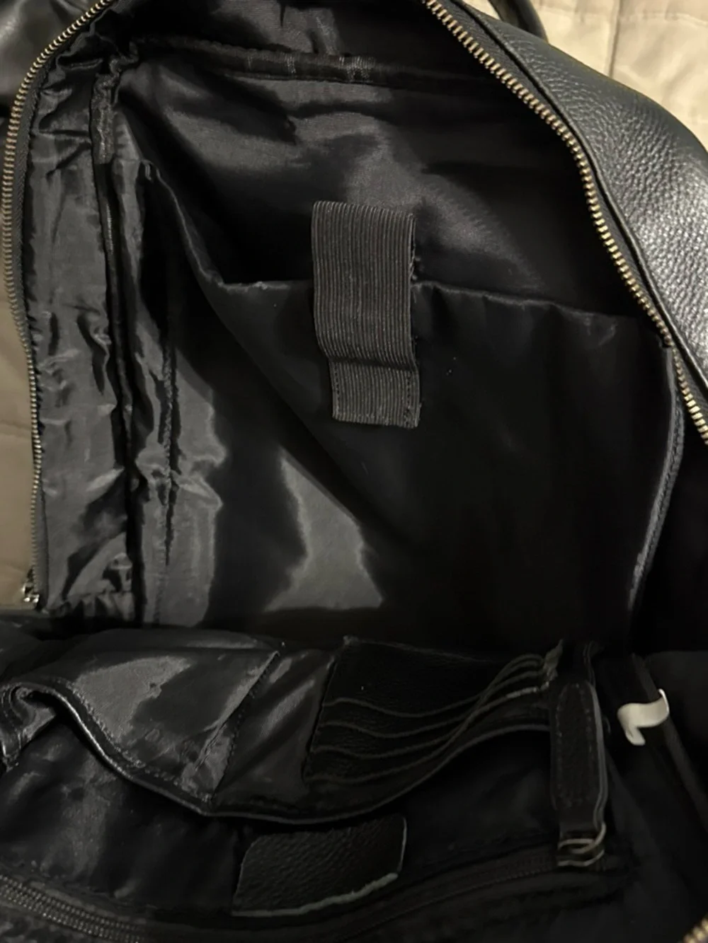 Black Men's Leather Backpack - Sleek Everyday Carry